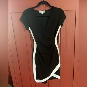 NWT Almost Famous Fitted Mini Dress B&W